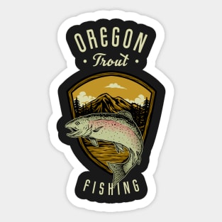 oregon trout fishing Sticker